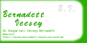 bernadett vecsey business card